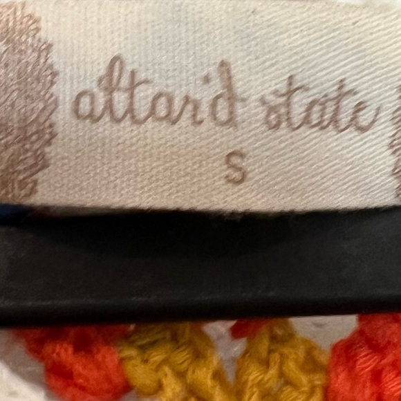 SOLD Altar’d State Crochet Knit Colorful Vibrant Boho Sleeveless Crop Top Small - Picture 6 of 7